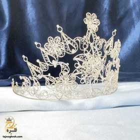 تصویر تاج عروس نقره دست ساز مدل TJA1 
