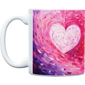 تصویر ماگ طرح ولنتاین مدل قلب زیبا کد 1 