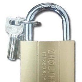 تصویر قفل آویز زرد چینی سایز ۵۰ 