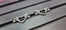 تصویر پیرسینگ نیپل قلب شیطانی 