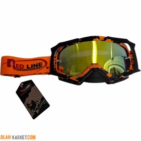 تصویر عینک موتور سواری کراسی نارنجی REDLINE مدل ARMY REDLINE ARMY Model Crossy Orange Motorcycle Goggles