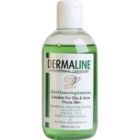 تصویر محلول پاک کننده پوست چرب درمالاین Dema Line Oily And Acne Porn Skin Cleansing Toner