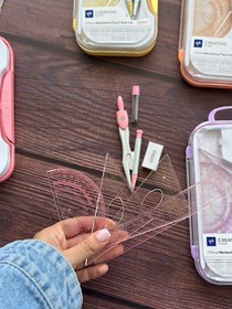 تصویر ست پرگار و گونیا رنگی 