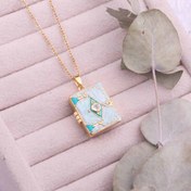 تصویر گردنبند میناکاری استیل جاعکس دار 