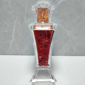 تصویر ظرف کریستال یک مثقال زعفران پوشال 4.6 grams of Saffron Pushal