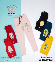 تصویر شلوار دخترانه لاکرا جیب نما چند طرح 559302 Lakra pants for girls with multiple design pockets 559302