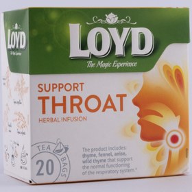 تصویر دمنوش گلو و گرفتگی صدا LOYD SUPPORT THROAT HERBAL INFUSION 