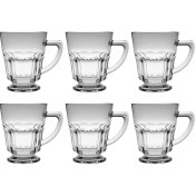 تصویر لیوان چای خوری طرح کازابلانکا مدل پایه دار بسته 6 عددی Casablanca teacup Glass Pack of 6