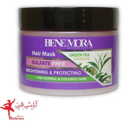 تصویر ماسک داخل حمام چای سبز و جنسینگ بنمورا 500 میل Benmora Green tea and ginseng bath mask 500 ml 