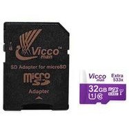 تصویر کارت حافظه microSDHC ویکومن مدل 533X کلاس 10 استاندارد UHS-I U1 سرعت 80MBps ظرفیت 32 گیگابایت به همراه خشاب 