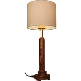 تصویر آباژور رومیزی پایه چوب N16s Table lamp N16s