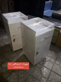 تصویر ترولی چوبی دوکشو یک درب ابعاد ۴۰ ×۴۰ ارتفاع ۸۰ 