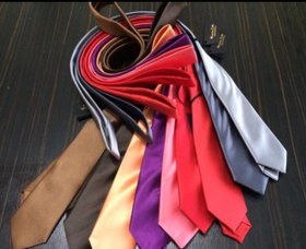 تصویر کروات ساده ساتن Plain satin tie