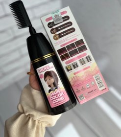 تصویر رنگ مو گیاهی آلبالویی 