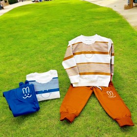 تصویر ست بلوزشلوار راه راه لبخند 