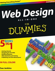 تصویر کتاب طراحی وب سایت Web Design All in One For Dummies فور دامیز 