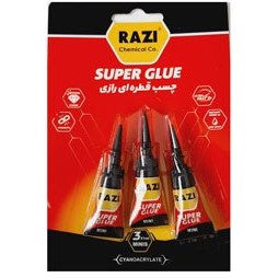 تصویر چسب قطره ای رازی مدل SUPERGLUE بسته 3 عددی 