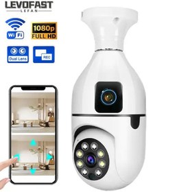 تصویر دوربین لامپی چرخشی دو لنز مدل S105 S105 dual-lens rotating lamp camera