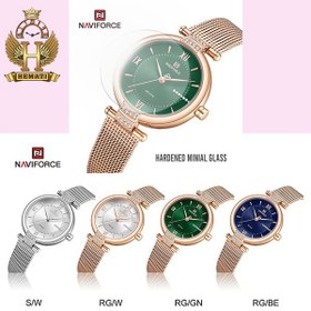 تصویر ساعت عقربه ای نیوی فورس زنانه مدل NF5019 RGGN Navi Force NF5019 RGGN Analog Watch