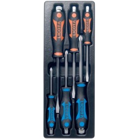 تصویر مجموعه پیچ گوشتی ضربه خور لیکوتا مدل ACK-384015 LICOTA 6 PIECES - GO THROUGH SCREWDRIVER SET ACK-384015