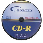 تصویر سی دی خام فورتکس 50 عددی (FORTEX) کیک باکس - حداقل30بسته50عددی FORTEX CD-R