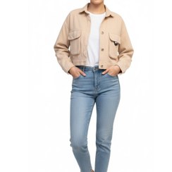 تصویر کراپ کت کتان زنانه 