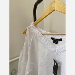تصویر پیراهن مجلسی زنانه نخی وارداتی رنگ سفید سایز 42 برند ESMARA آلمان 