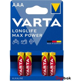 تصویر باتری نیم قلمی وارتا (Varta) مدل LongLife Max Power بسته 2 عددی باتری وارتا LongLife Max Power/