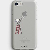 تصویر قاب گوشی Snoopy On Ladder 