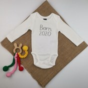 تصویر بادی آستین بلند H and Mطرح سال تولد 2020 سفید 