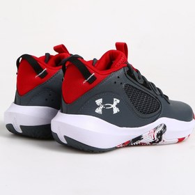 تصویر کفش بسکتبال پسر خاکستری Ua Gs Lockdown 6 آندر آرمور Under Armour 