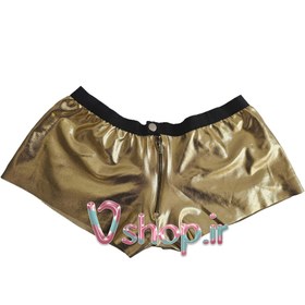 تصویر شورتک لاتکس طلایی 
