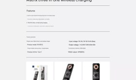 تصویر شارژر بی سیم رومیزی آیفون، آیپد و اپل‌واچ ویوو WIWU Wi-W010 Matrix 3 in 1 15W Wireless Charger مشکی شارژر موبایل شارژر بی‌سیم متفرقه WIWU Wi-W010 Matrix 3 in 1 15W Wireless Charger مشکی