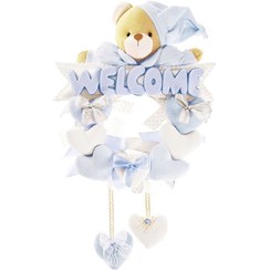 تصویر آویز تزیینی اتاق کودک طرح خرس نانان مدل Welcome 