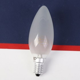تصویر لامپ رشته ای شمعی 60 وات ام وی سی مدل مات پایه E14 