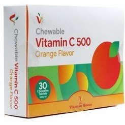 تصویر قرص ویتامین ث جویدنی 500 میلی گرم ویتامین هاوس 30 عددی Vitamin House Vitamin C 500 mg 30 Chewable Tabs