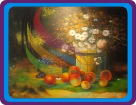 تصویر نقاشی میوه رنگ روغن 