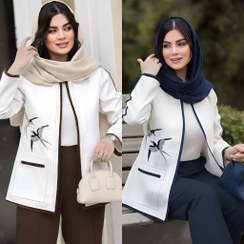 تصویر کت و شلوار زنانه پرستو مدل ۲۱۳۰۲۸۱ جنس مازراتی 