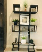 تصویر شلف ایستاده چوب فلز مدل ژاکلین Jaclin model wood metal standing shelf