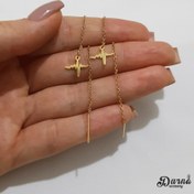 تصویر گوشواره بخیه ای استیل ضربان 