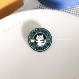 تصویر پین گربه متنی cats and coffee - کد664 