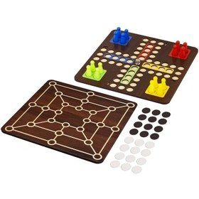 تصویر بازی منچ و دوز چوبی 