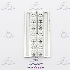 تصویر سگک جفتی نقره ای 14 نقطه (بسته 80 عددی) 