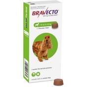 تصویر قرص ضد کک و کنه سگ نژاد متوسط(20_10 KG) براوکتو ترکیه Bravecto Flea and Tick Chew Dogs Turkey (10_20 kg 