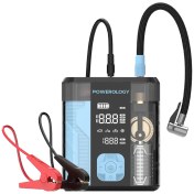 تصویر جامپ استارتر و بادکننده لاستیک پاورولوژی ۳ در ۱ - مشکی/آبی Powerology 3-In-1 Jump Starter & Tire Inflator - Black/Blue