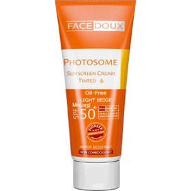 تصویر کرم ضد آفتاب رنگی فتوزوم فیس دوکس مخصوص پوست چرب 40 میلی لیتر-FACE DOUX SUNSCREEN TINTED PHOTOSOME SPF 30 2 - 40 ML 