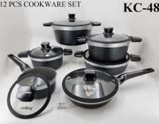 تصویر سرویس قابلمه ۱۲ پارچه گرانیت الپن برگ 