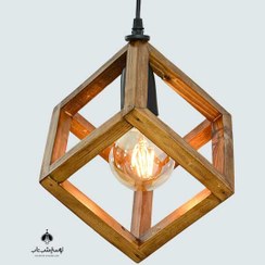 تصویر لوستر آویز چوبی مدل R-512/1 