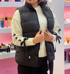 تصویر پافر زنانه مشکی کرم سفید 