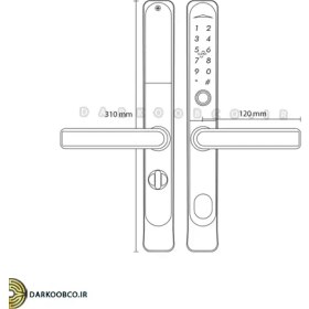 تصویر دستگیره هوشمند اچ تی ان (HTN) مدل UPVC E22 